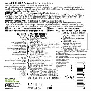 Увлажняющий крем для тела SANTE Naturkosmetik для сухой кожи с органическим ананасом и лаймом, большой объем, семейная серия, 1 x 500 мл synthetic.ua - Фото 1