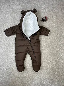 Демісезонний дитячий комбінезон 62р коричневий synthetic.ua - Фото 1