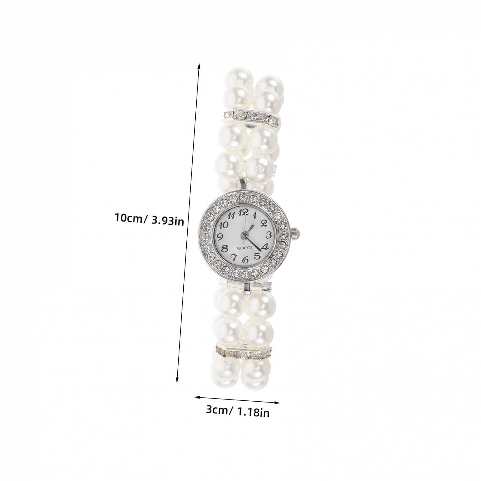 Ювелирные часы-браслет с жемчугом PartyKindom Винтажные часы Золотые часы Reginald Bling Watch Minnowxy, Белый, фото №2 Ювелирные часы-браслет с жемчугом PartyKindom Винтажные часы Золотые часы Reginald Bling Watch Minnowxy, Белый, фото №2