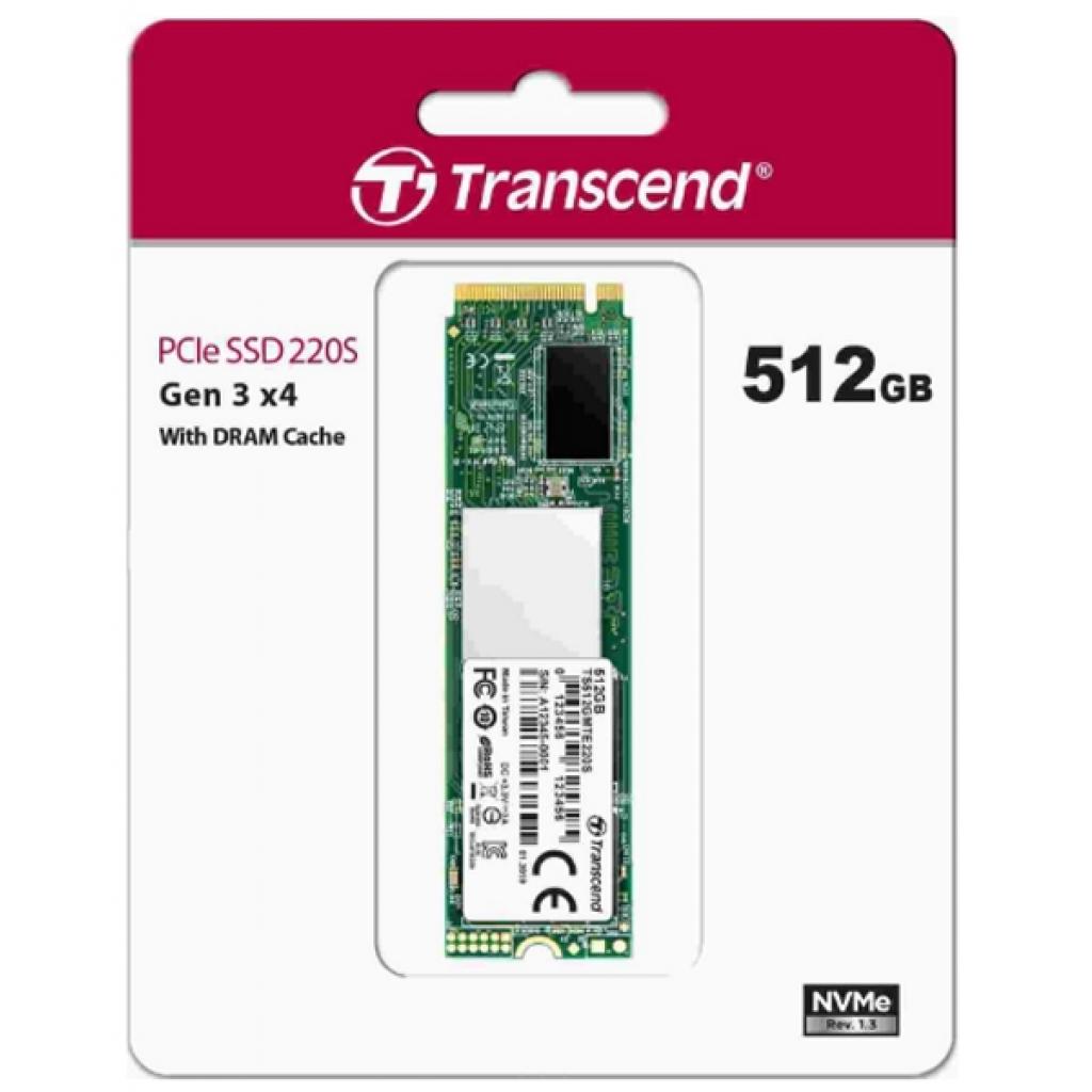Внутренний накопитель Transcend SSD M.2 2280 512GB TS512GMTE220S, фото №2