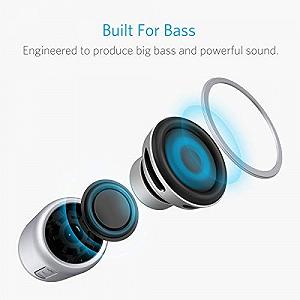 Колонка Anker SoundCore Mini Bluetooth, компактная колонка с 15 часами воспроизведения, 20 метров дальность Bluetooth, FM-радио и интенсивный бас серебристый (восстановленный) synthetic.ua - Фото 1