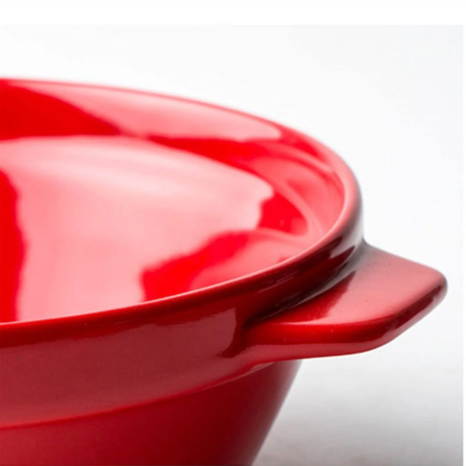 Форма для запекания лазаньи керамическая с ручками глубокая однотонная для духовки и аэрогриля, фото №3