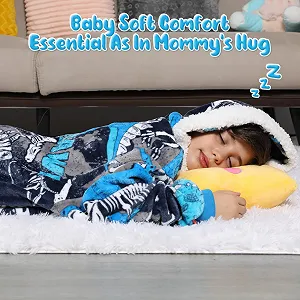 Худи-одеяло Winthome Oversized для взрослых, Фланелевая толстовка, Уютный джемпер для мальчиков и девочек synthetic.ua - Фото 1