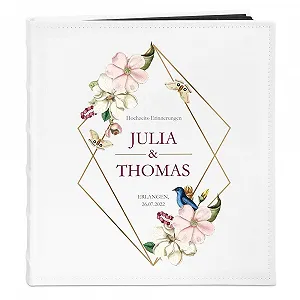 Фотоальбом Maverton для DIY с печатью - на 240 фотографий 10 x 15 - 60 черных страниц - Размер 33 x 30 см - Белый - Фото 1