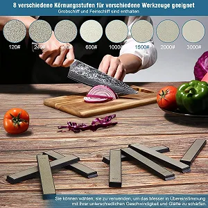 Точильні камені IMAGE Набір 8 шт алмазні 120/240/400/600/1000/1500/2000/3000 грит для кухні synthetic.ua - Фото 1