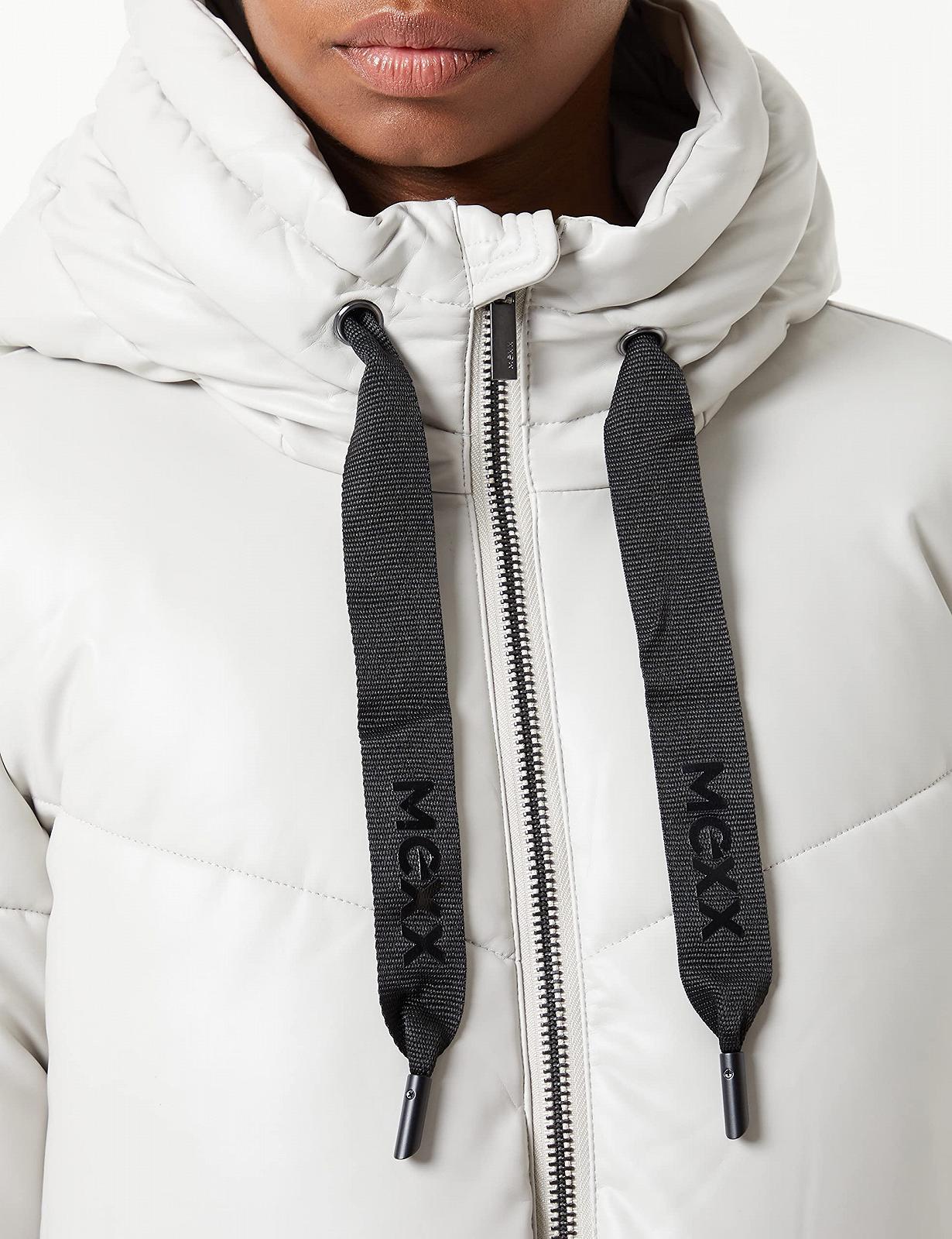 Пуховик Mexx Stretch PU з капюшоном, міді довжини, фото №3