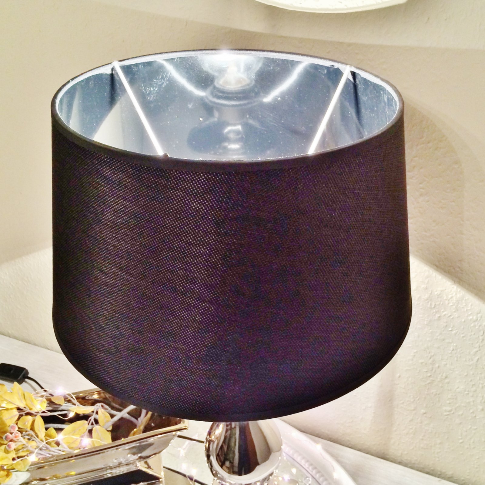 Настільна лампа Lovely кераміка 60 см сріблястий/чорний, фото №2