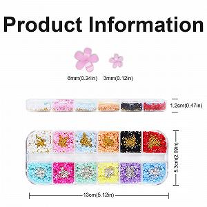 Украшения для ногтей Цветы с сеткой XPEX, 12 шт synthetic.ua - Фото 1