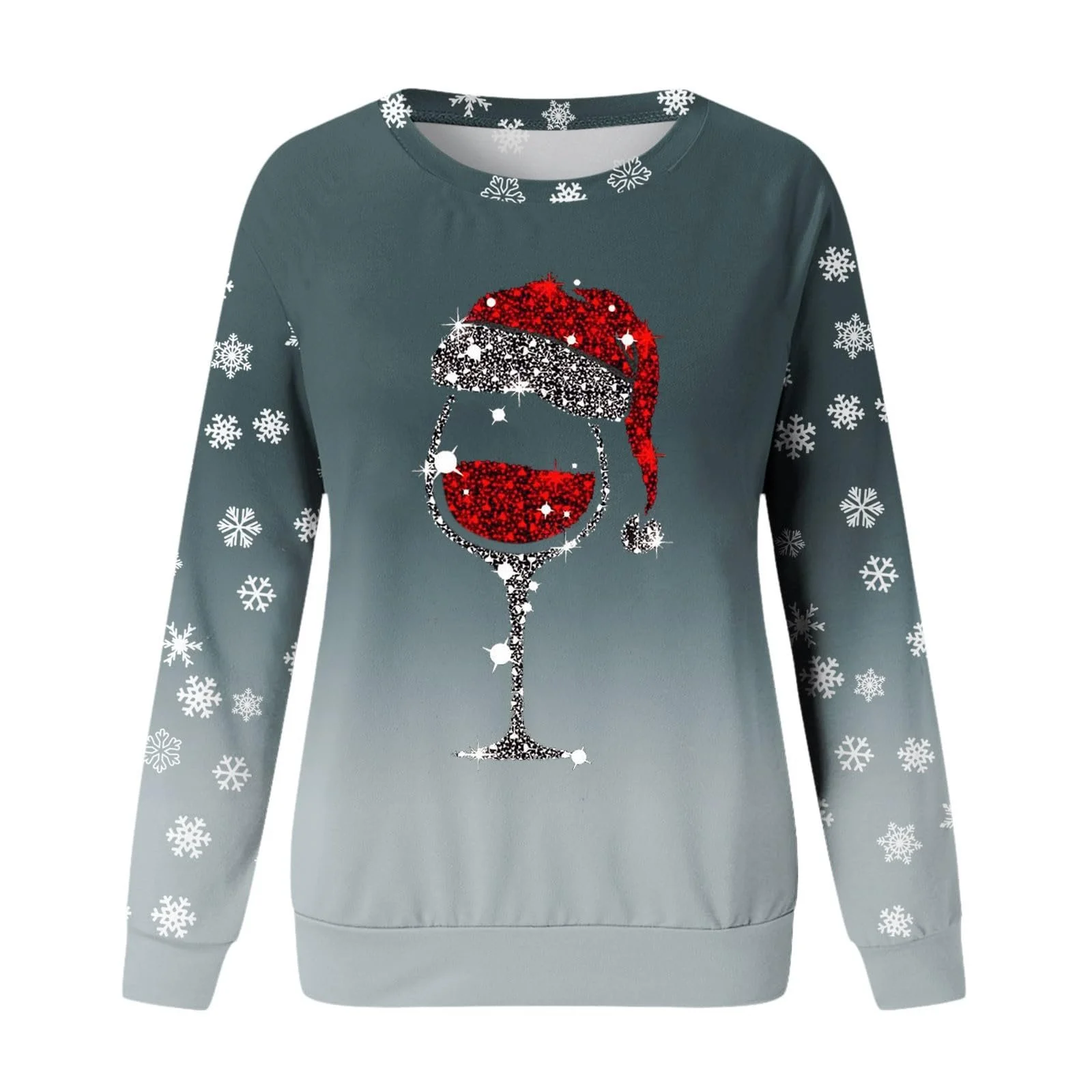 Модний Різдвяний Світшот Жіночий Повсякденний, фото №2