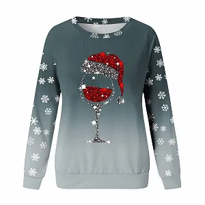 Модний Різдвяний Світшот Жіночий Повсякденний synthetic.ua - Фото 1