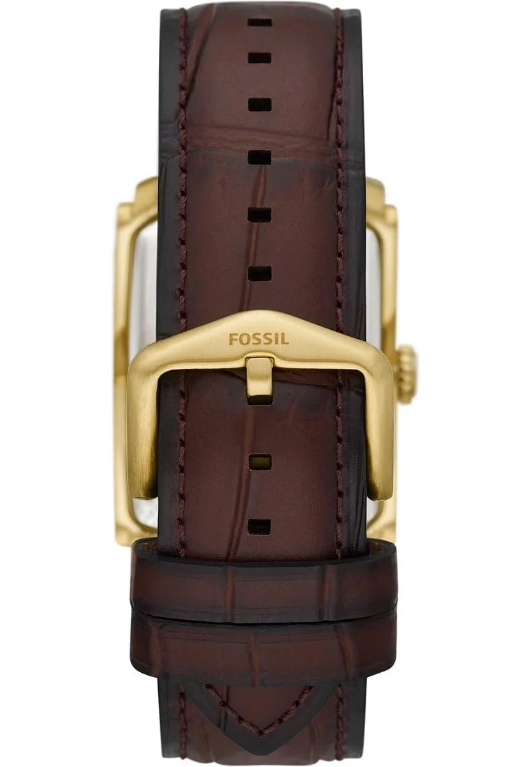 Часы FOSSIL Carraway Мужские, кварцевый механизм с тремя стрелками, кожаный или браслет из нержавеющей стали, фото №3