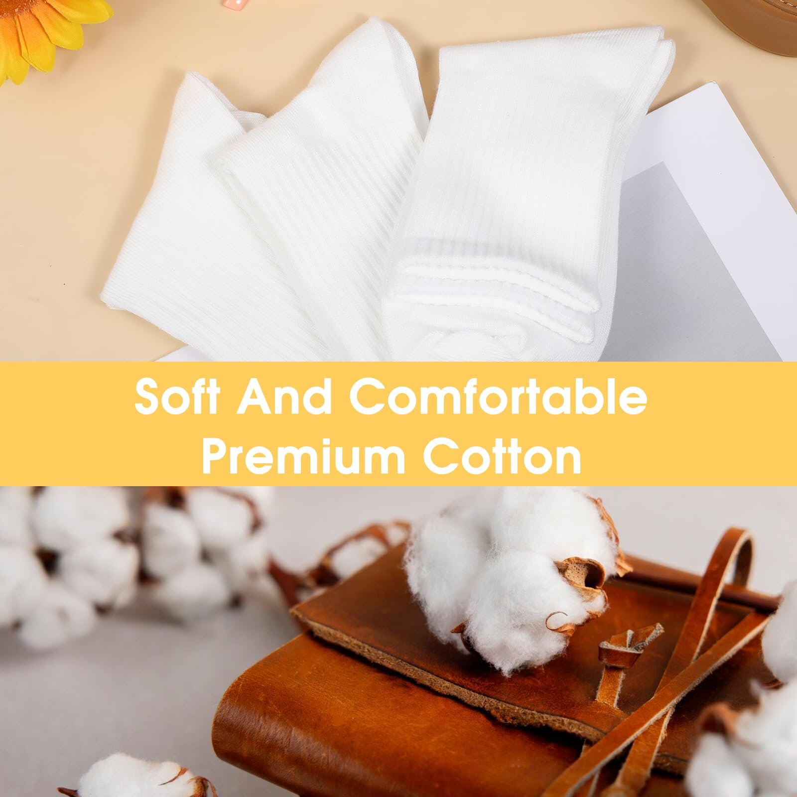 Шкарпетки Тенісні Жіночі Білі 3 пари, фото №5