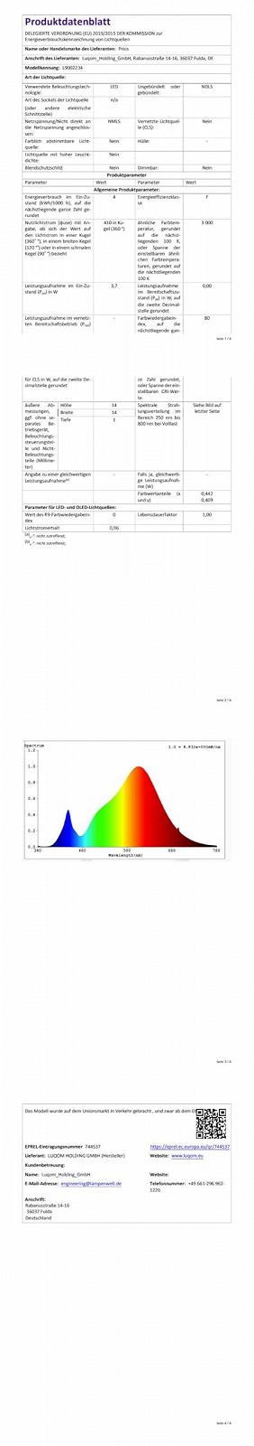 Настільна лампа Lucande Tarris LED Димована Металева Чорна, фото №10