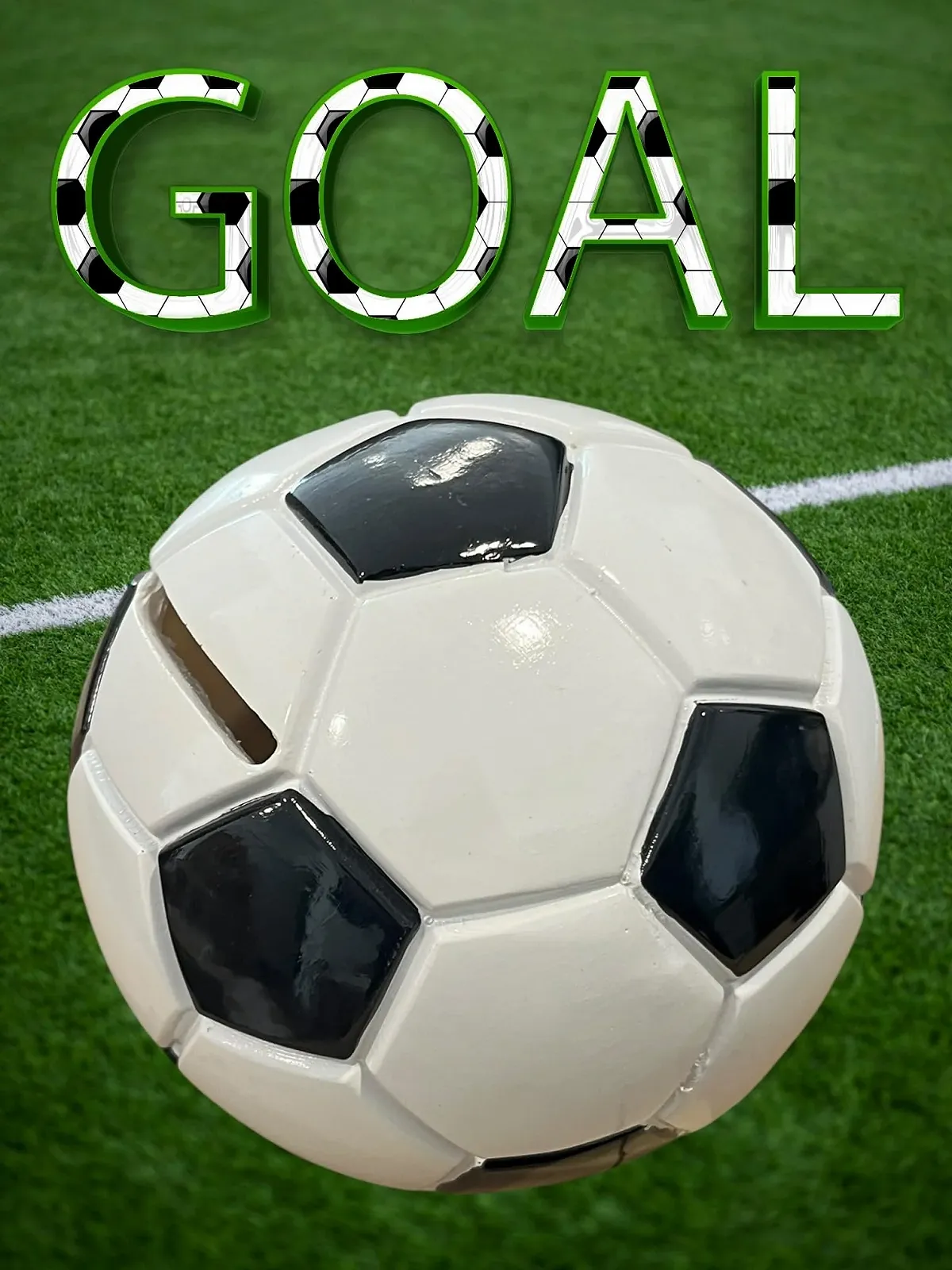 Скарбничка керамічна Футбольний м'яч 11 см Дитяча декоративна, фото №6