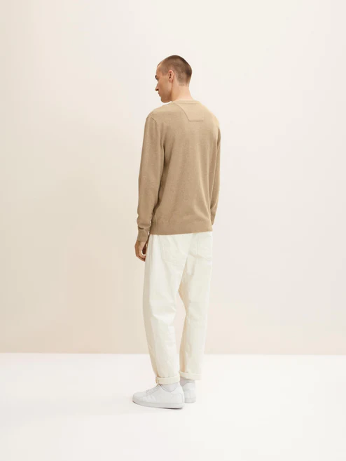 Джемпер Tom Tailor BASIC CRIGHT SPLASHY SAND ME XXXL, песочный, фото №2