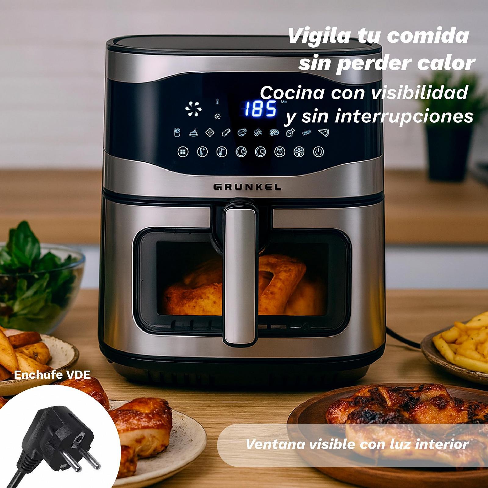 Мультипіч GRUNKEL Maxisteelfryer 9 л 2200 Вт 10 функцій Fry Force 360° Оглядове вікно, фото №7 Мультипіч GRUNKEL Maxisteelfryer 9 л 2200 Вт 10 функцій Fry Force 360° Оглядове вікно, фото №7