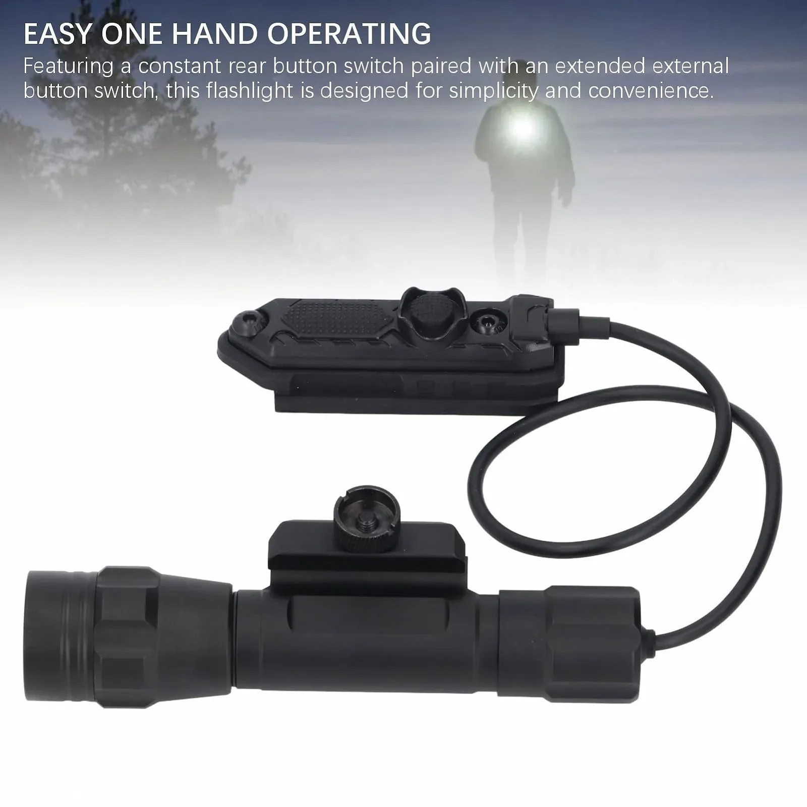 Ліхтарик Marhynchus 1200 Lm, алюмінієвий сплав, ручний, чорний, фото №4