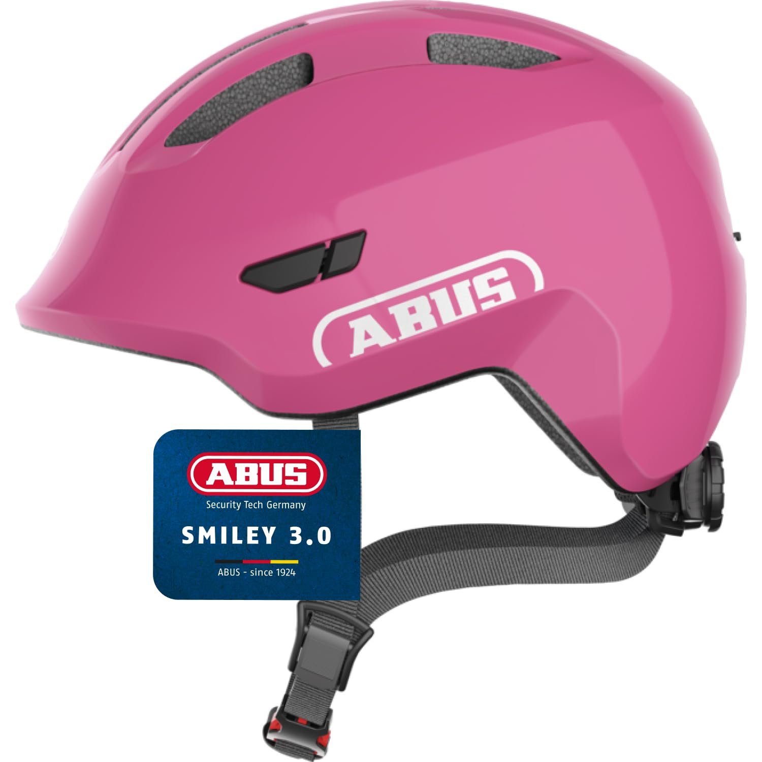 Дитячий Велосипедний Шолом ABUS Smiley 3.0 M Рожевий Глянцевий, фото №1