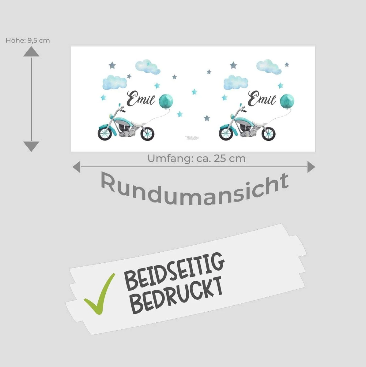 Скарбничка MIKALINO Дитяча Мотоцикл Керамічна, фото №6