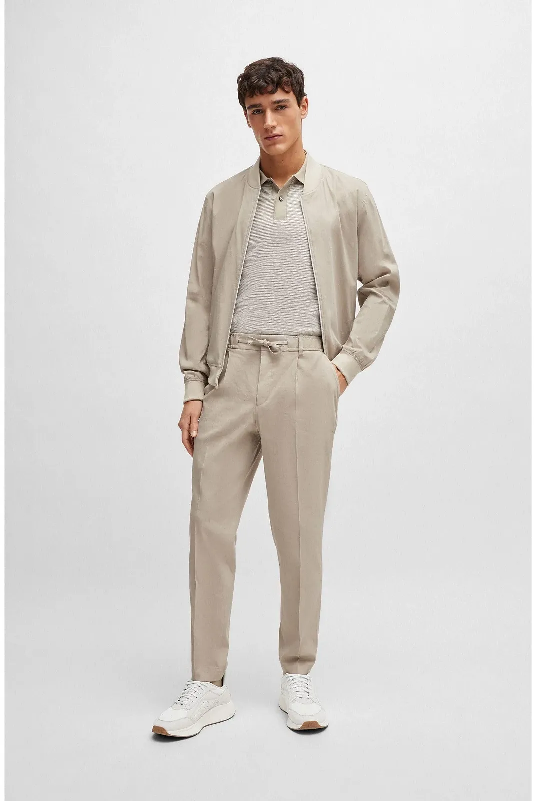 Чоловічі Кросівки BOSS Runn TTNM EVO Шкіряні з Шнурівкою та Сітчастими Деталями, фото №3