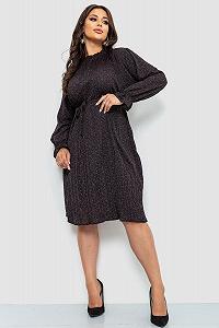 Платье шифоновое свободного кроя цвет черно-красный 204R701-1 synthetic.ua - Фото 1