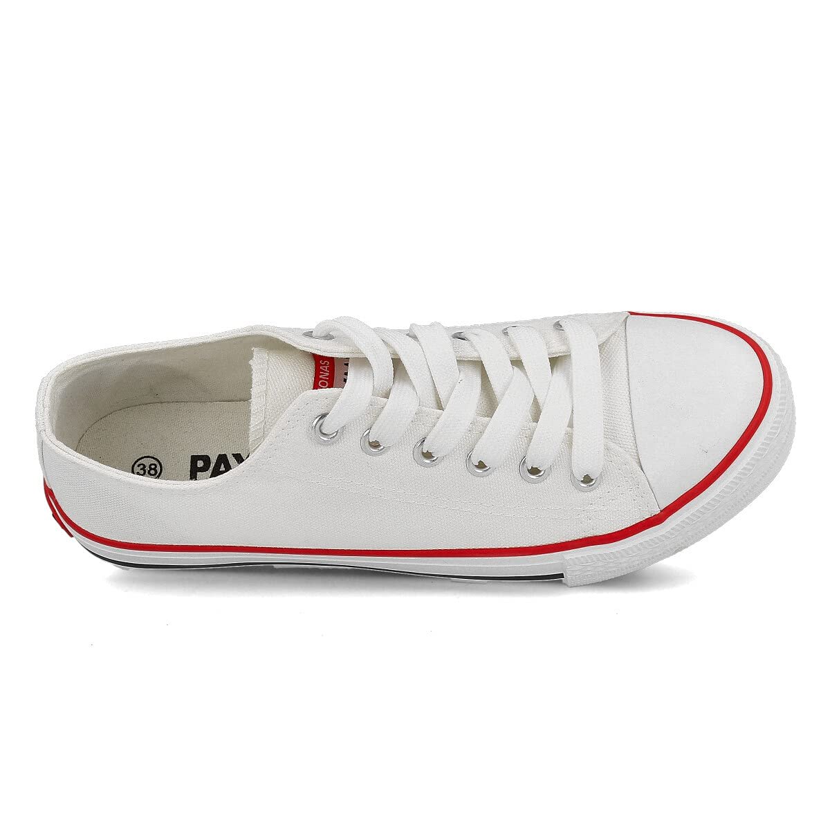 Кеди PAYMA Текстильні Кеди для Жінок та Чоловіків Hi-Top Low Top Low High Прості та на Платформі Гумова Підошва Чорний Червоний Синій Білий, фото №5