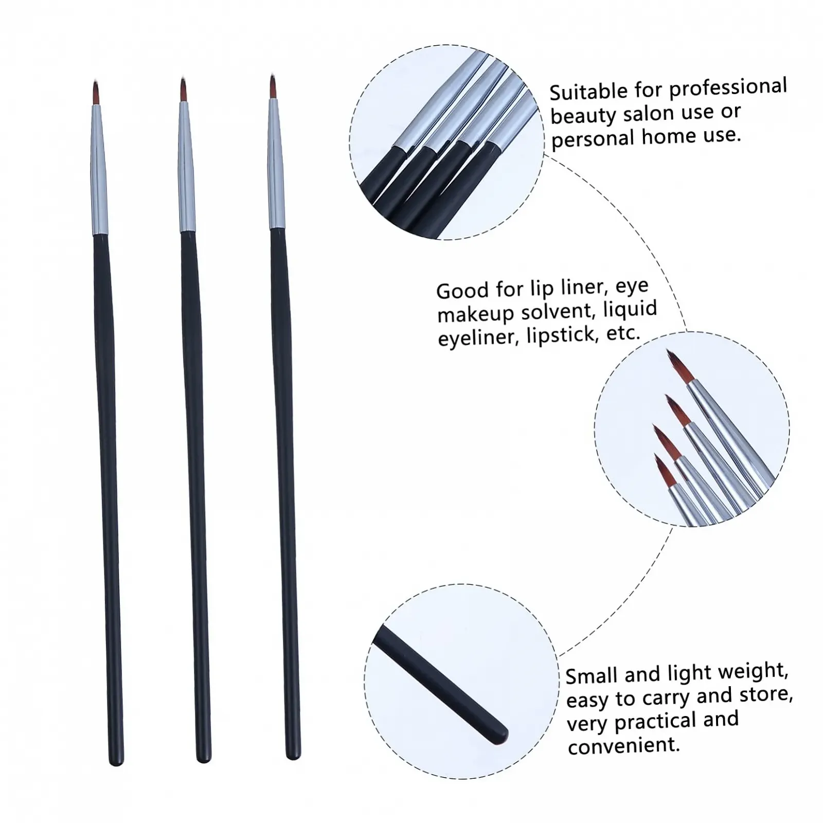 Набор кистей для подводки глаз, фото №4