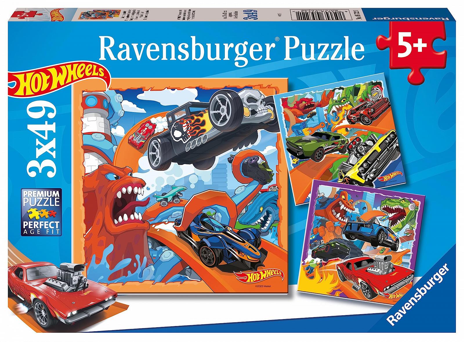 Пазл Ravensburger Hot Wheels Collection 3 x 49 3х49 деталей, фото №1