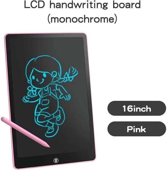 Планшет графический Psheko Writing Tablet 16 Pink 050643, фото №2