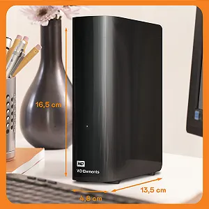 Внешний жесткий диск Western Digital Elements Desktop WDBWLG0040HBK-EESN 4TB USB 3.0 Черный synthetic.ua - Фото 1