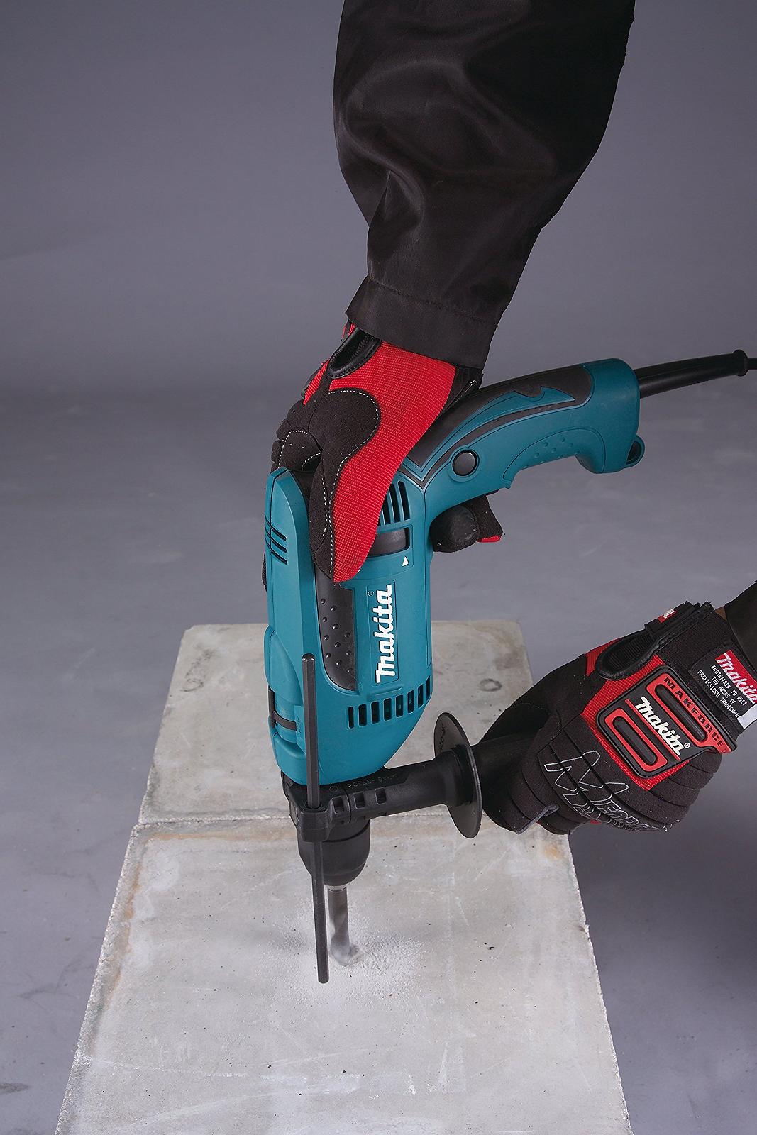 Перфоратор Makita HP1641K1X 13мм 680Вт с быстрозажимным патроном, кейс и набор сверл 240В, фото №4
