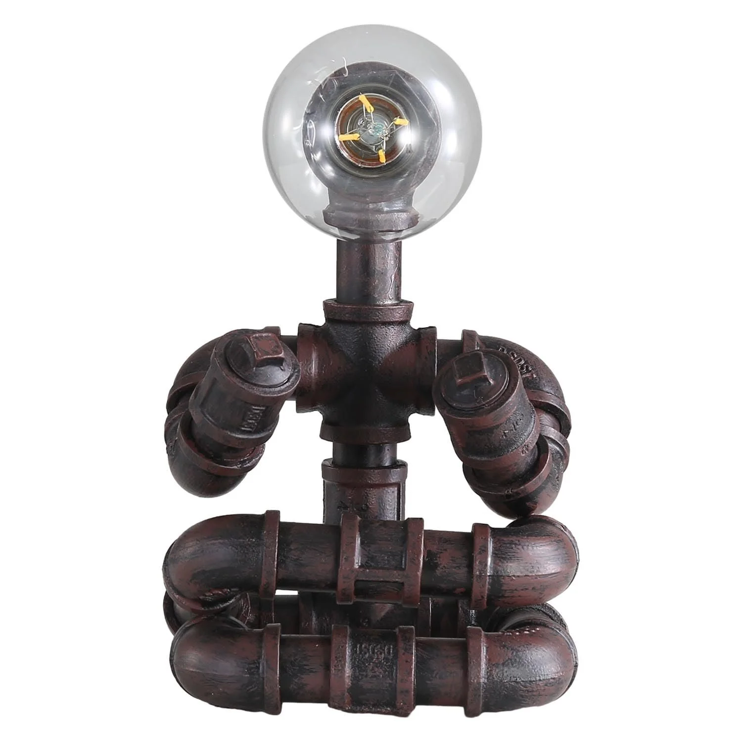 Настільна лампа Steampunk Retro Industrial Water Pipe Robot Металева E27 Yoga, фото №3