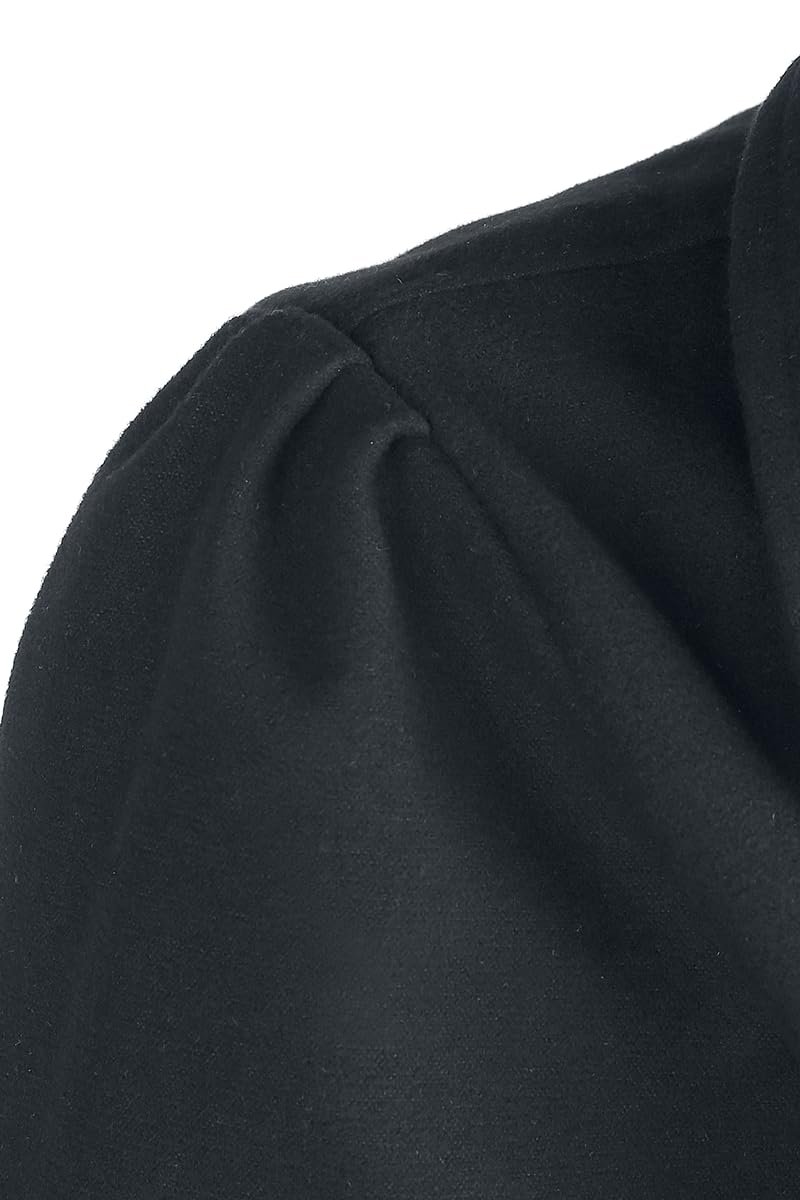 Пальто Gothicana by EMP Довге У стилі мілітарі Двобортне Чорне, фото №4 Пальто Gothicana by EMP Довге У стилі мілітарі Двобортне Чорне, фото №4