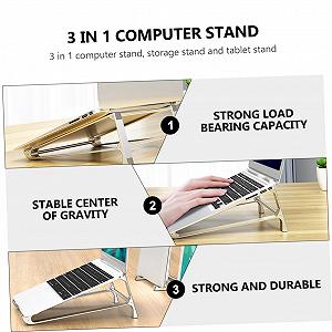 Подставка для ноутбука NUOBESTY Алюминиевый сплав Серебристый synthetic.ua - Фото 1