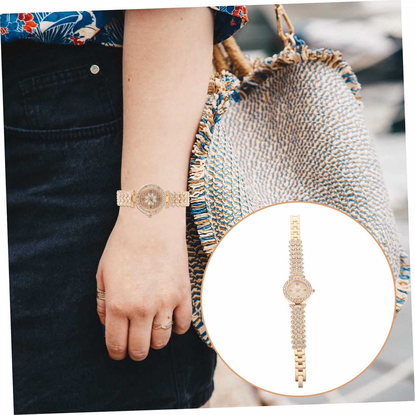 Женские часы Healvian Полный комплект Модный дизайн Розовое золото, фото №7