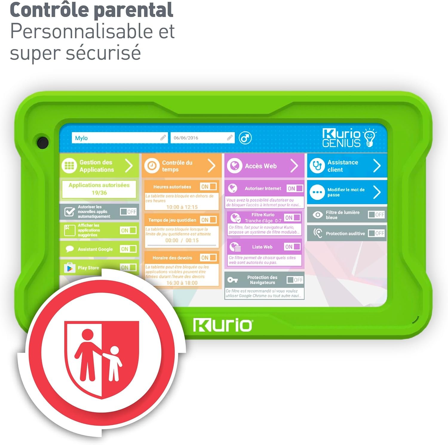 Планшет 7" KURIO KO1023 (2+4)/32 ГБ 4 ядер Android 13  3200 mAh Чорний, фото №2