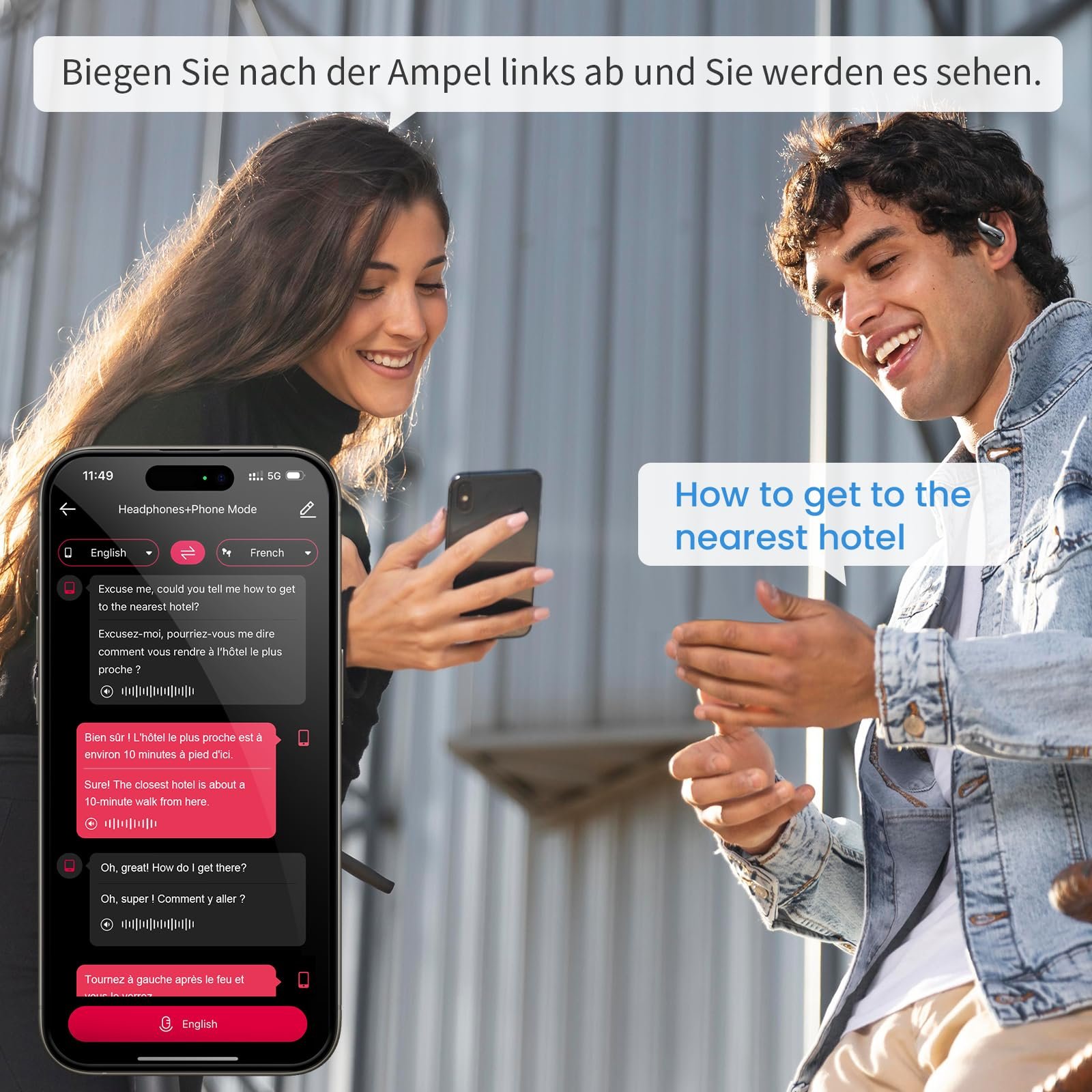 Навушники-перекладач MINISO X33 Ki, 3-в-1, 135 мов, Bluetooth, для навчання, подорожей, бізнесу, фото №7