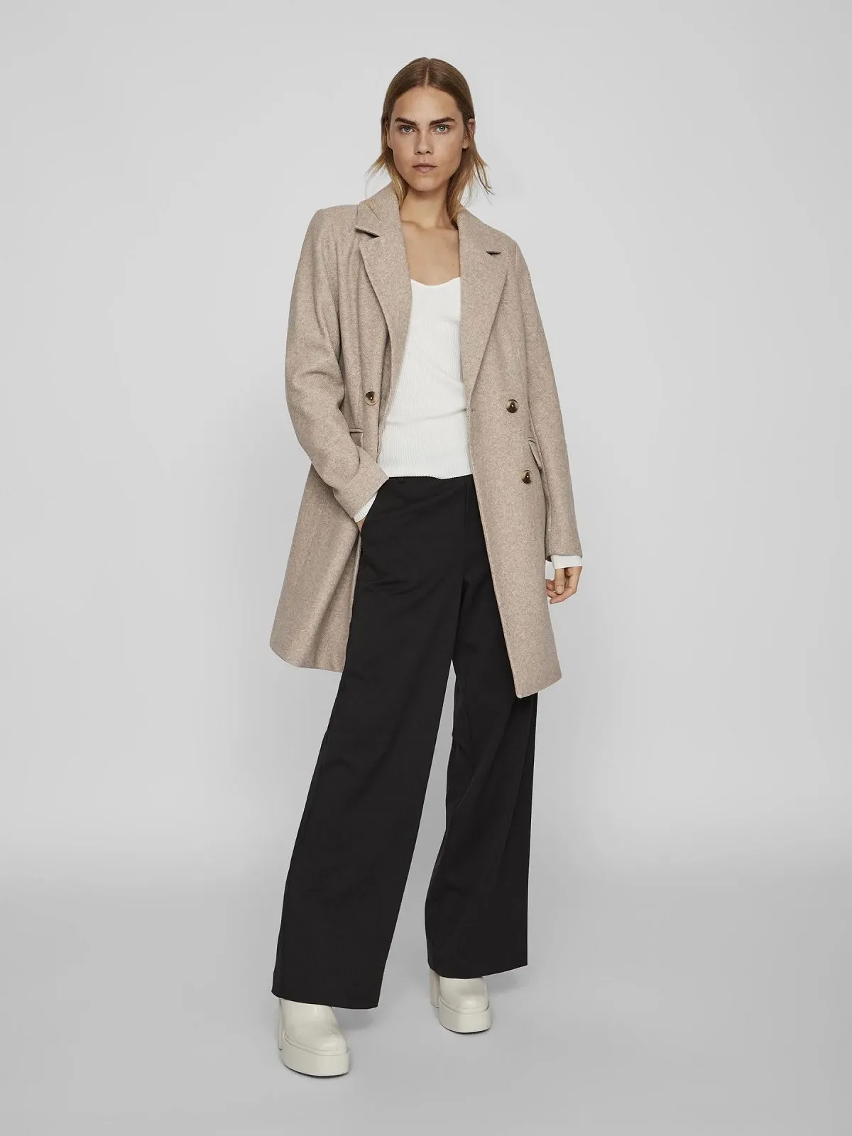 Пальто Vila Vilunna L/S Coat/Pb Short, фото №5 Пальто Vila Vilunna L/S Coat/Pb Short, фото №5