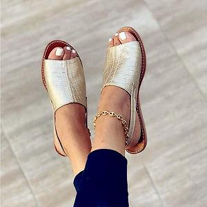 Женские сандалии CrEev летние повседневные кожаные удобные - Фото 1