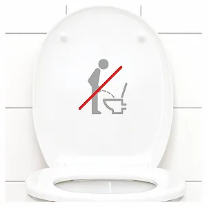 Наклейка для туалету Grandora Sit Down to Pee Sign120 Піктограма - Фото 1
