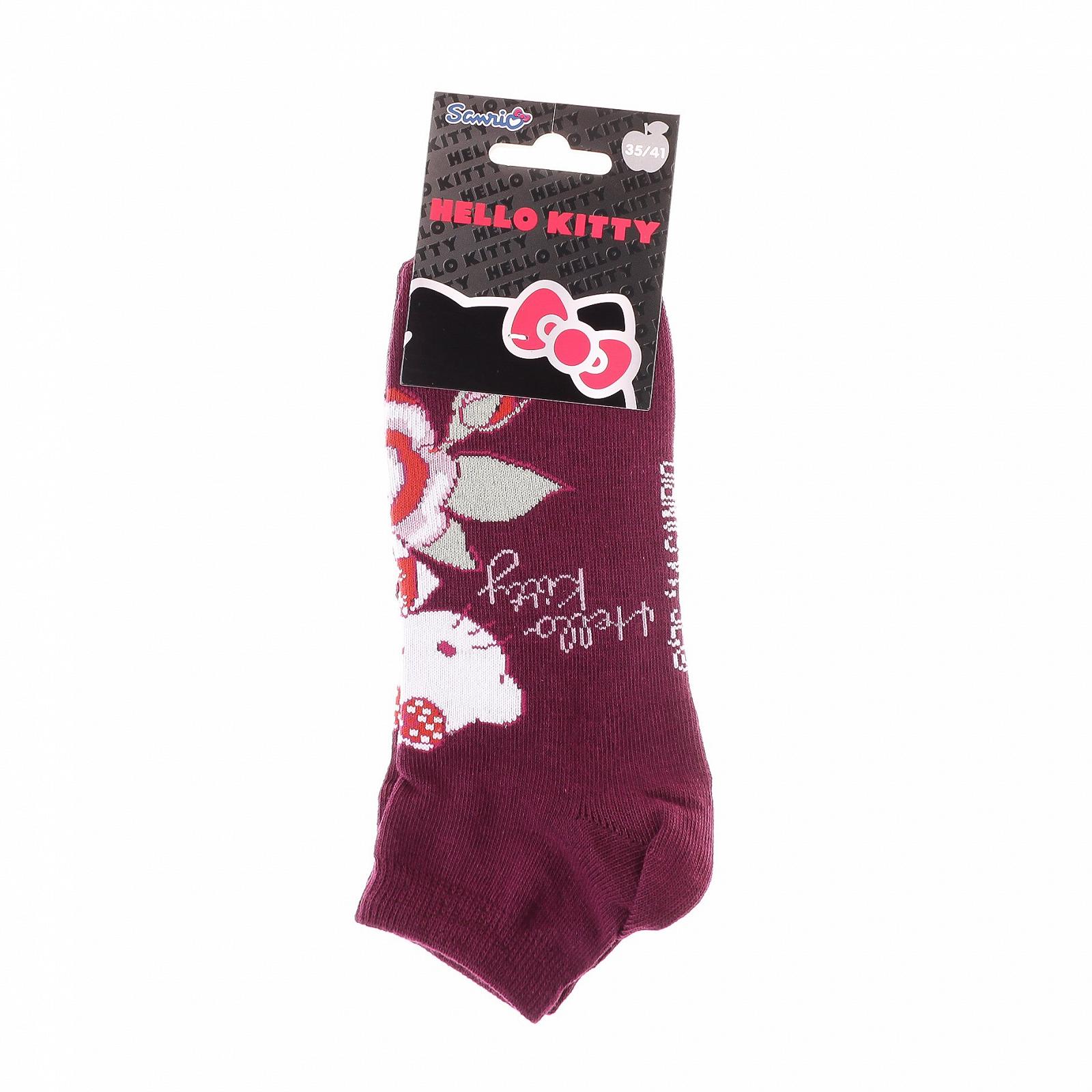 Шкарпетки HELLO KITTY HK + ROSE Бордовий 35 - 41, фото №2