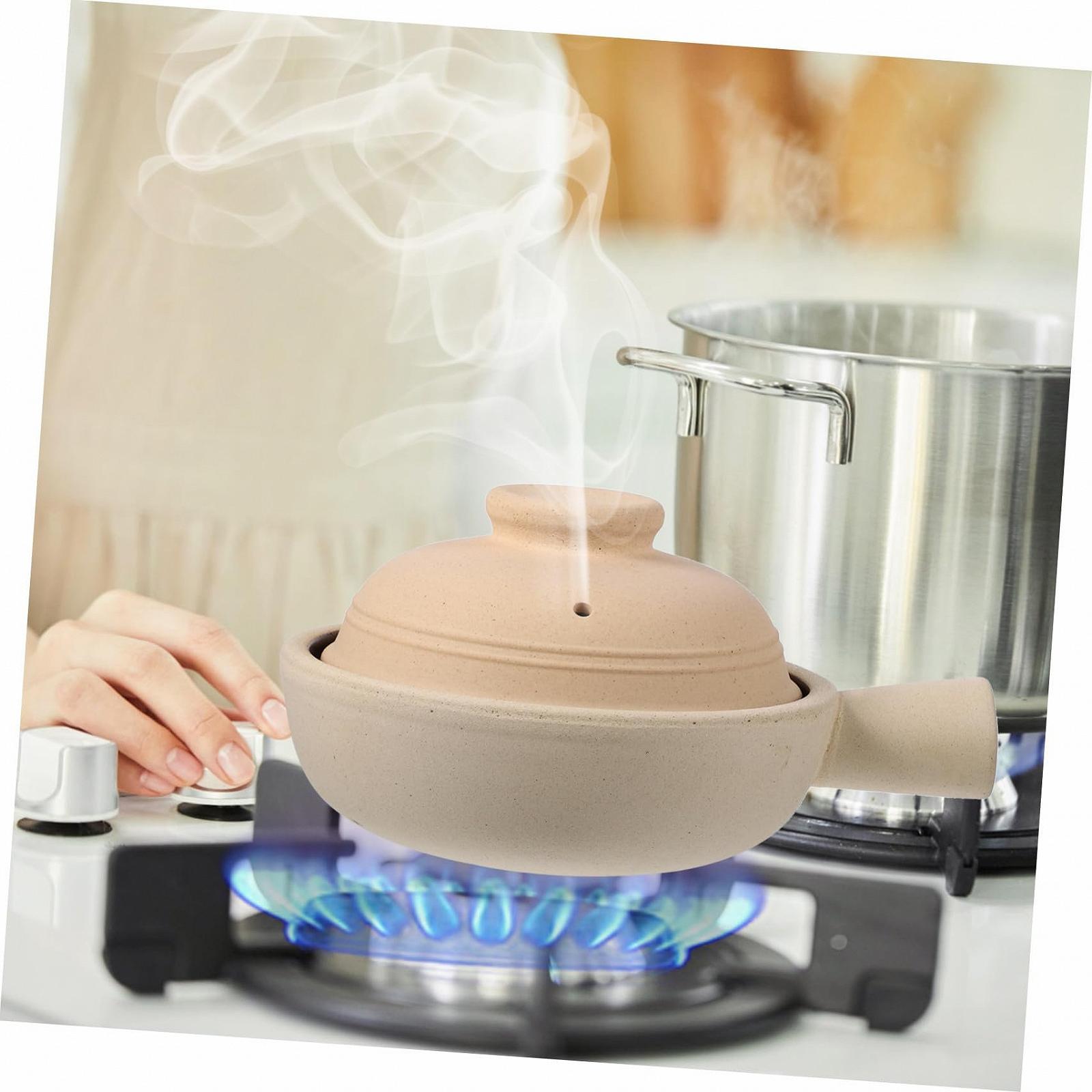 Ківш для супу Керамічний з кришкою та ручкою Термостійкий, фото №6