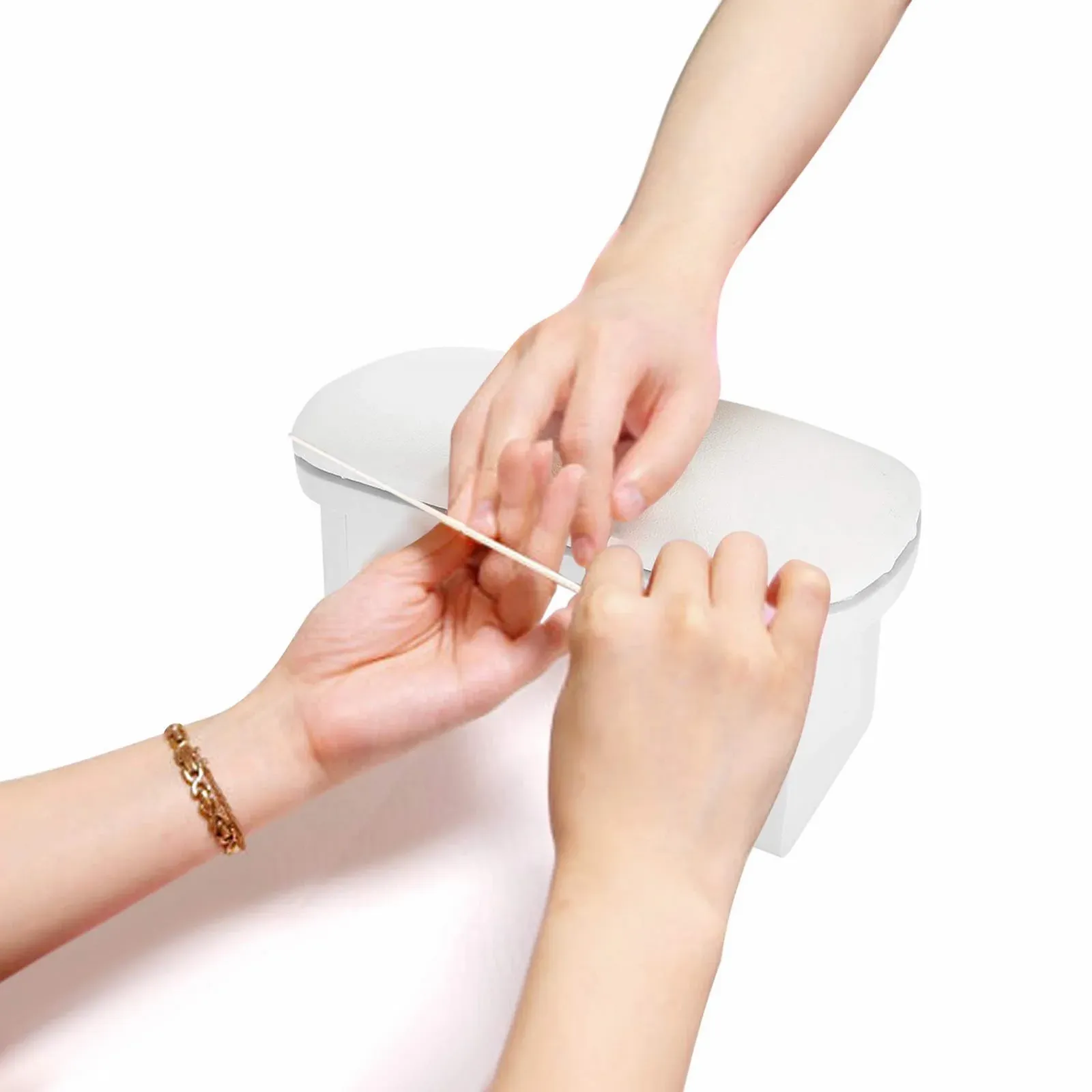 Подушка під руки для манікюру зі штучної шкіри, Біла, фото №1 Подушка під руки для манікюру зі штучної шкіри, Біла, фото №1