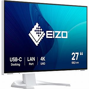 Монітор EIZO FlexScan EV2740X-WT 68.5 см (27 дюймів) (USB-C (94Вт PD), DisplayPort, HDMI, USB Hub, RJ-45 LAN, KVM Перемикач, 5 мс Час реагування, 3840 x 2160 (4K UHD)) Білий - Фото 1