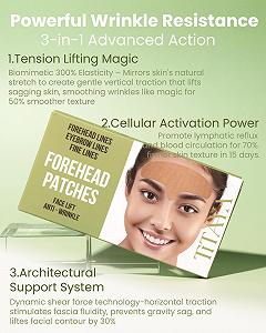 Пластырь Titaya против морщин 15 шт. Пластыри для подтяжки лица для разглаживания морщин synthetic.ua - Фото 1