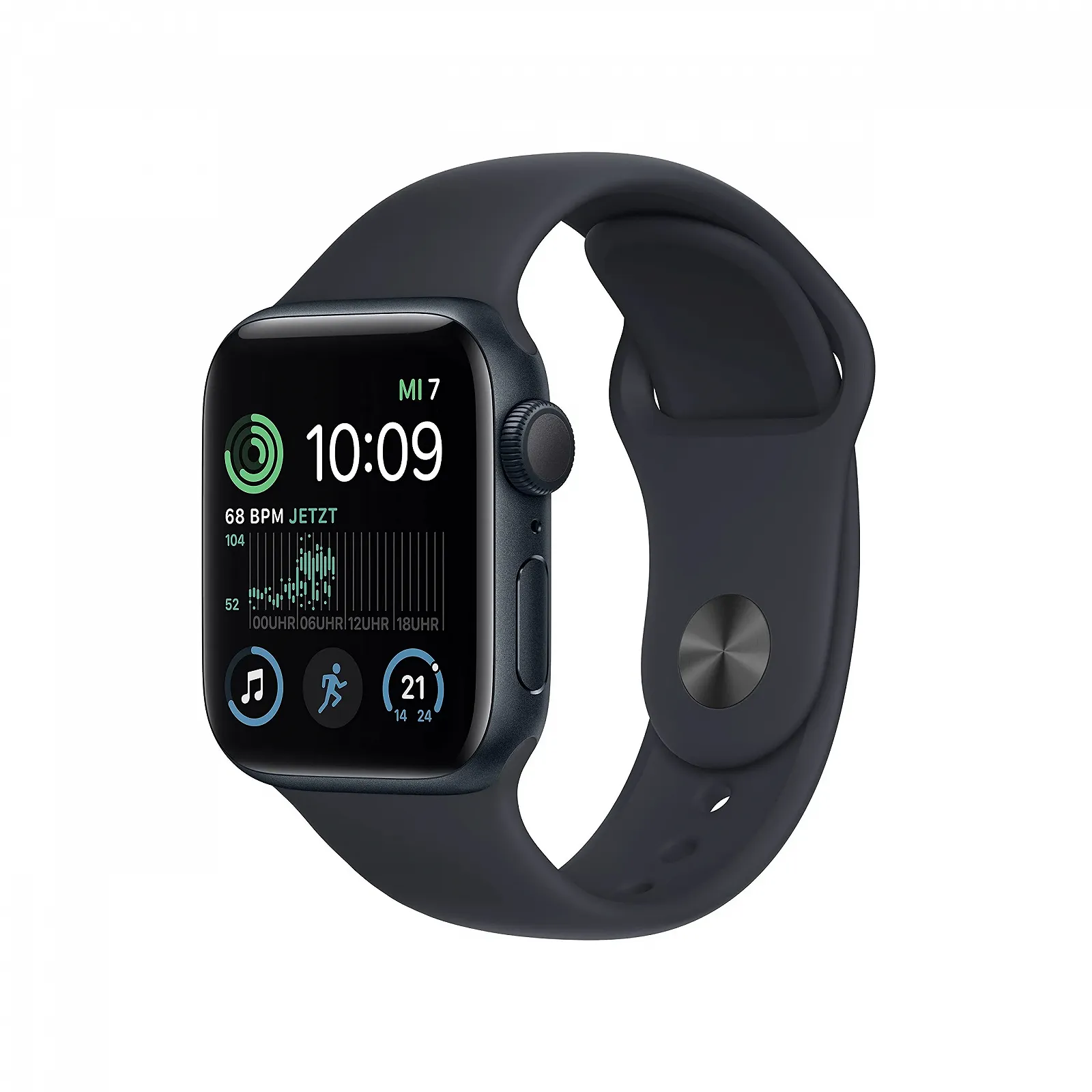 Смарт-часы Apple Watch SE (2nd Generation) GPS 40мм - алюминиевый корпус Midnight с ремешком Midnight Sports - Regular, фото №1