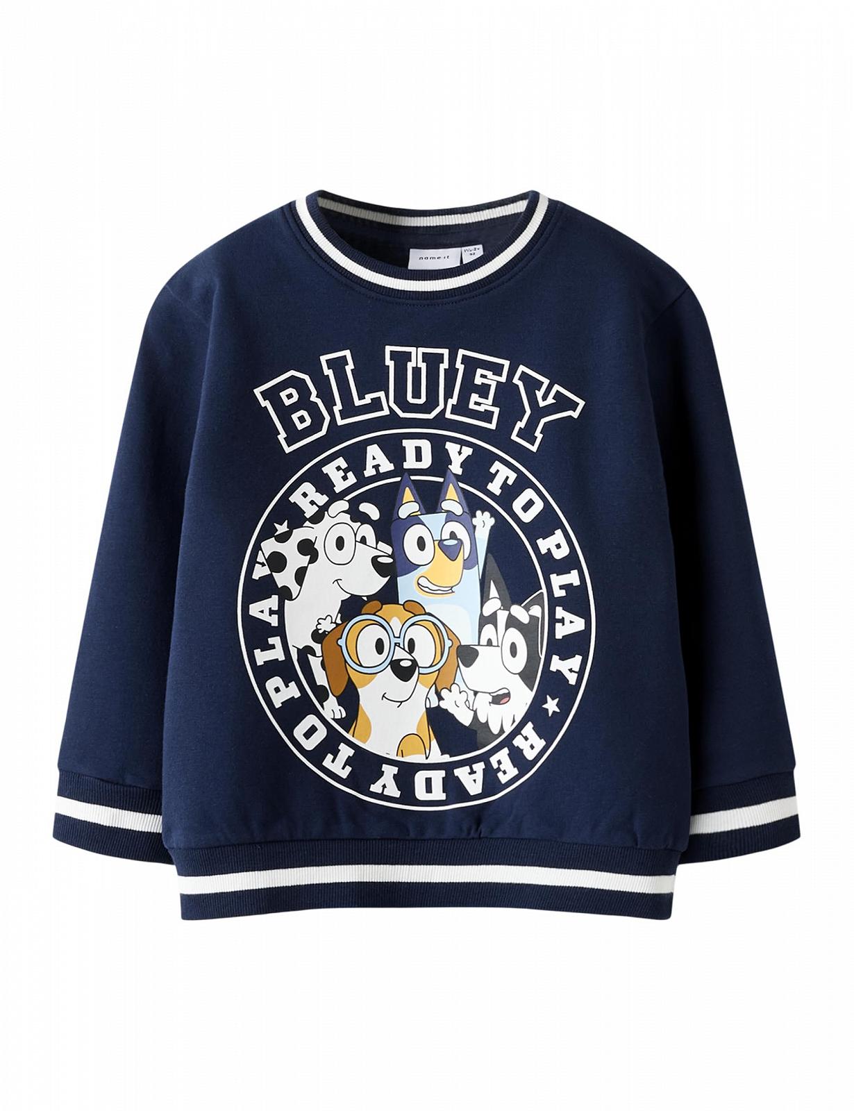 Толстовка NAME IT Nmmnimbu Bluey Nreg Sweat Bru Sky, фото №1