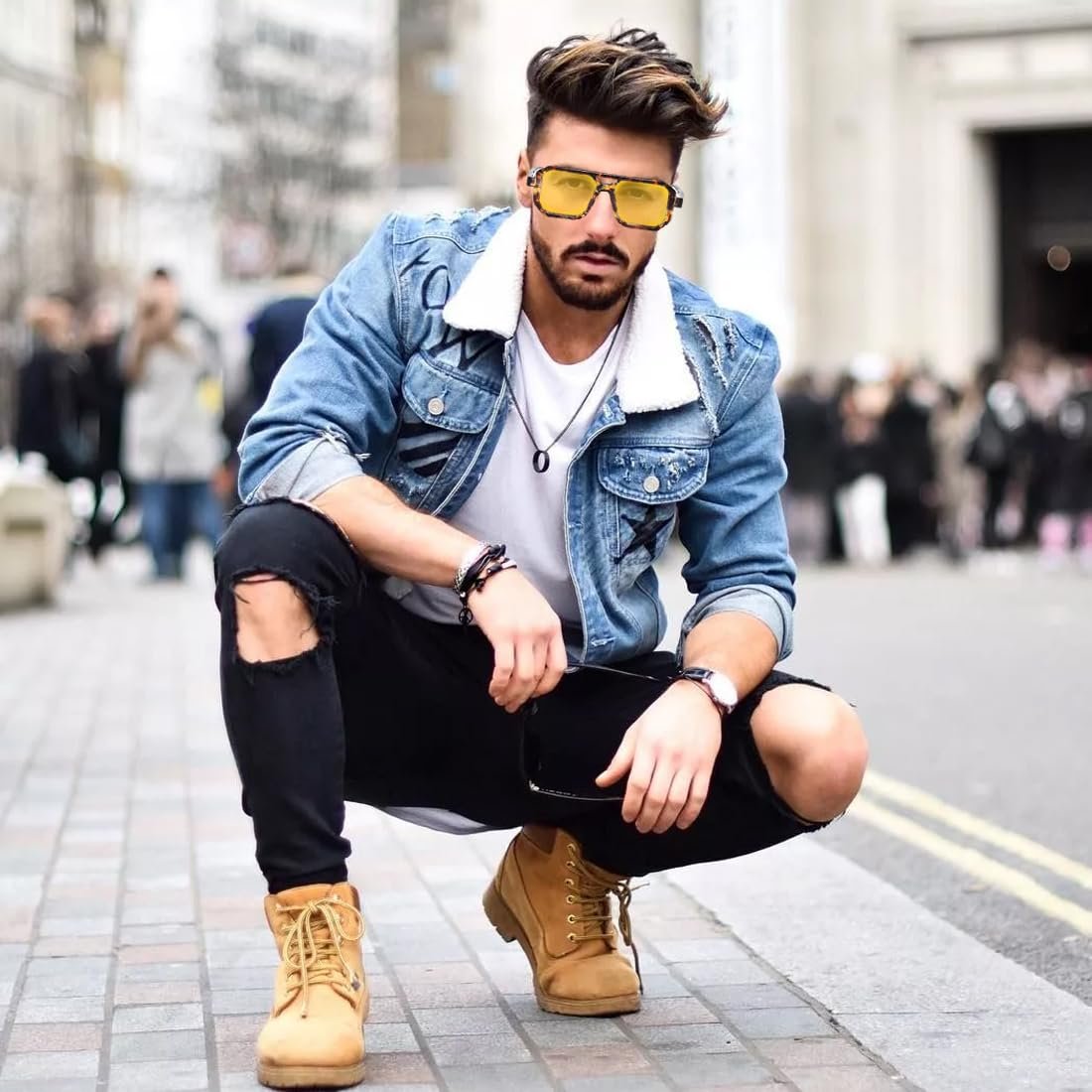 Сонцезахисні Окуляри HAZMA Ретро Квадратні З Подвійною Перемичкою (C), фото №5