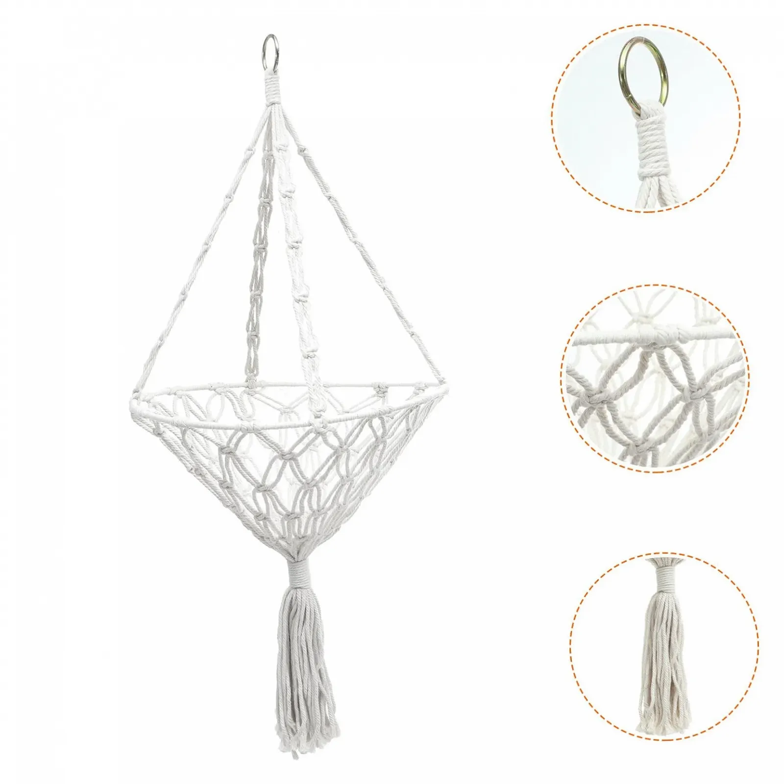 Підвіс для рослин HEMOTON бавовняний стельовий Макраме, фото №9 Підвіс для рослин HEMOTON бавовняний стельовий Макраме, фото №9