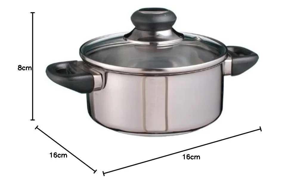 Каструля з нержавіючої сталі Діаметр 16 см, фото №1